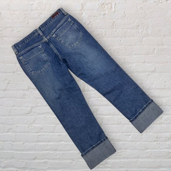 CALVIN KLEIN Cropped Cuffed Denim Jeans Pioneer Wash Women's 4 - Picture 2 of 7